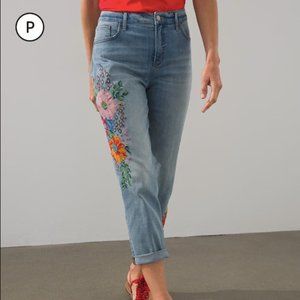 Chico's NWT Petite So Slimming Girlfriend Cropped Jeans